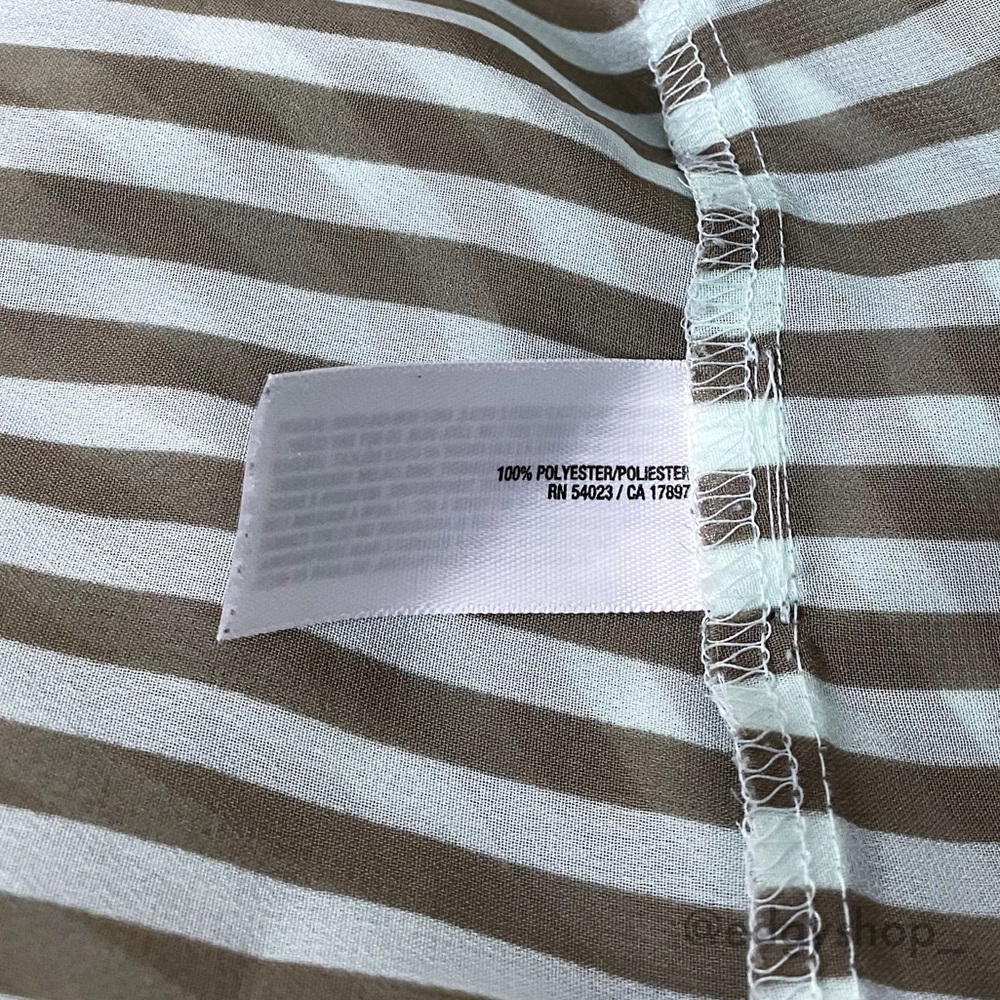 Old Navy | Striped Chiffon Button Down Top Blouse - Picture 6 of 7
